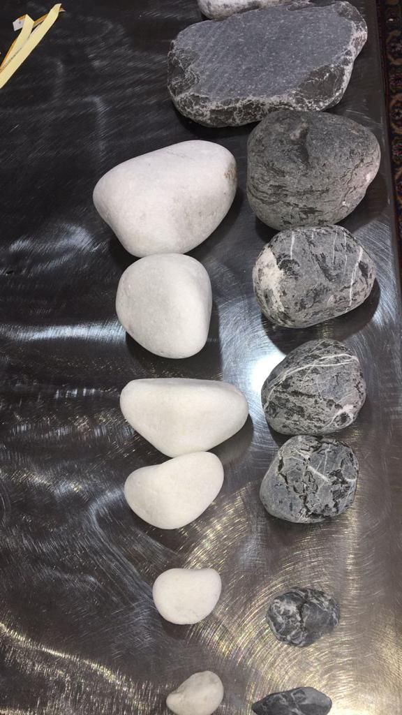 black white pebble